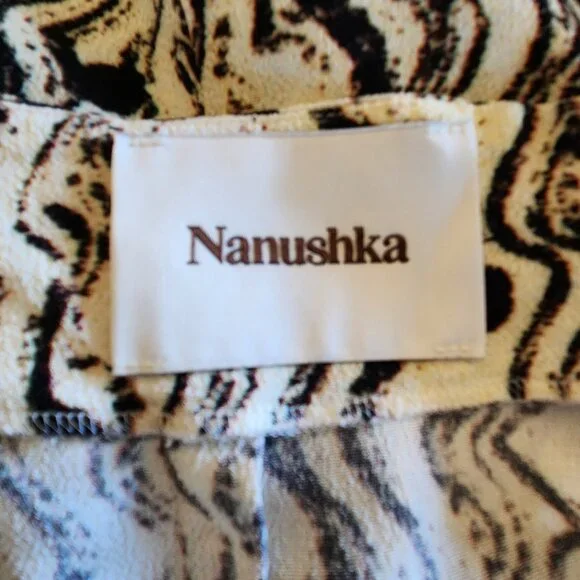 NWOT Nanushka Solice printed midi faux wrap viscose long skirt Sz S - Picture 8 of 11